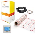 Electric Underfloor Heating Mat Kit for Tile or Stone Floors 200W/m2-3.5m2 with White Touchscreen Programmable Thermostat