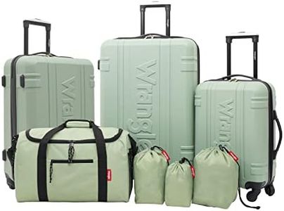 Wrangler Venture Luggage and Travel Set, Laurel, 7-Piece Set, Venture Luggage and Travel Set