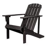 JONATHAN Y Adirondack, Acacia Wood, Black, 26.97" L x 31.89" W x 31.89" H