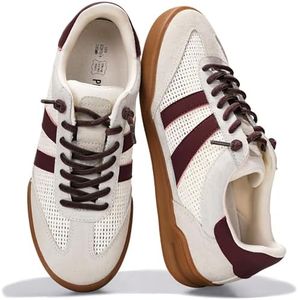 Genuine Leather Slip On Sneakers for Women with Leather Memory Foam Insole