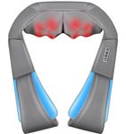 Neck Massager with Heat, Shiatsu Back Neck and Shoulder Massager - Deeper Tissue 4D Kneading Massage for Neck, Back, Shoulder, Foot and Leg, Use at Home, Office, Car - Gifts for Women/men/Mom/Dad