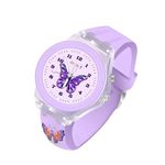 SPIKY 3D Cartoon Kids Analog Watch with LED Luminous 7 Multicolour Glowing Disco Light | Unbreakable Silicone Strap|Childrens Birthday Return Gift|Best Diwali Gift for Boys and Girls of Age 3-13 Years