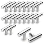 BELLE VOUS Kitchen Cupboard Handles (20 Pack) - 50mm T-Bar Drawer Handles/Kitchen Door Handles - Kitchen Door Knobs for Cupboards, Cabinets, Wardrobes & Drawers