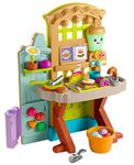 Fisher-Price Laugh & Learn Grow-the-Fun Garden to Kitchen English & French Edition, farm-to-kitchen playset for toddlers with music and lights