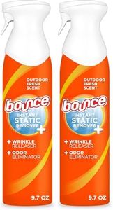 Bounce Anti Static Spray, 3 in 1 Instant Anti Static Spray & Instant Wrinkle Release, Odor Eliminator and Fabric Refresher Spray (9.7 Fl Oz, Pack of 2)