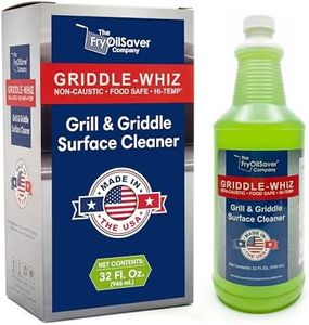 Griddle-Whiz Grill & Griddle Cleaner | Removes Grease, Food Residue, Burnt On Organics | Non-Toxic High Heat Flat Top Grill Cleaner & Food Contact Surface | Non-Caustic Formula by FryOilSaver (32oz)