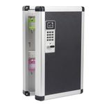 Key Lock Box, Wall Mounted Key Organizer with Digital Code Lock, 24 Hooks Key Cabinet with Combination Lock & Tags 8.46 * 2.55 * 13 inch (Black)