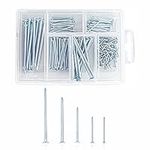 250pcs Assorted Nails Set Masonry Nails for Repair DIY Hanging Pictures Frame Wood Mirror Home Construction Tacks and Panel Pins Crafts Home Décor Woodwork Furniture and Construction (Pack of 250)