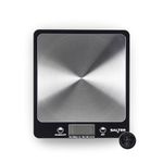 Salter Evo Digital Kitchen Scale – Electronic Food Scale, Add & Weigh Multiple Ingredients, 6kg Capacity, Aquatronic For Measuring Liquids, Easy Read LCD Display, Includes Battery, 1241A BKDR