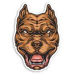 2 x 10cm Pit Bull Dog Vinyl Stickers - Staffy Tattoo Laptop Sticker #30131 (10cm Tall)