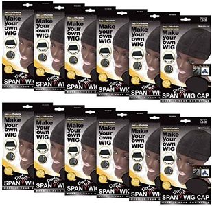 Qfitt (12 Pack) Spandex Dome Style Ultra Stretch Wig Cap #5017