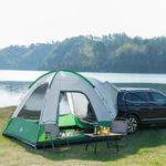 GARDIMAX 6 Person SUV Tent for Camping, Double Layer PU3000mm and UPF 50+ UV Waterproof Car Tents, Includes Rainfly and Storage Bag, 10FT L x 10FT W x 7.5FT H, Green