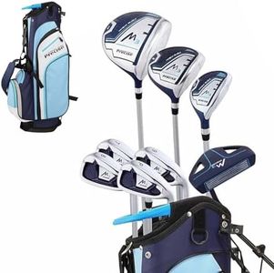 Precise M3 Ladies Womens Complete Golf Clubs Set Includes Driver, Fairway, Hybrid, 7-PW Irons, Putter, Stand Bag, 3 H/C's Blue - Regular or Petite Size!