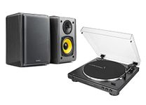 Audio-Technica AT-LP60 Turntable and R1010BT Active Bluetooth Speaker Package Exclusive Set by Digitalis Audio