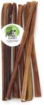 Sancho & Lola's Bully Sticks for Dogs - 12-inch Thin (7-9 Count) Grass-Fed Free-Range Grain-Free High Protein Beef Dog Chews