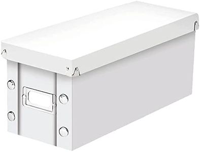 Snap-N-Store CD Storage Box - Pack of 1/2 - Durable Disc Holder with Lid to Store for Discs (1 Pack - CD, White)