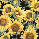 Blooming Wall DPYA11 Vivid Sunflower Peel and Stick Wallpaper Self-Adhesive Prepasted Wallpaper Wall Mural Wall Décor