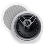 Polk Audio MC80 2-Way in-Ceiling 8" Speaker (Single), Dynamic Built-in Audio, Perfect for Humid Indoor/Enclosed Areas, Bathrooms, Kitchens, Patios, White