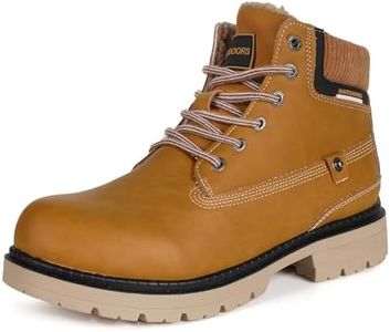Gaatpot Botas de Nieve Hombre y Mujer,Botines Calientes Trekking,Zapatos de Invierno Impermeables,Amarillo oscuro D,EU43