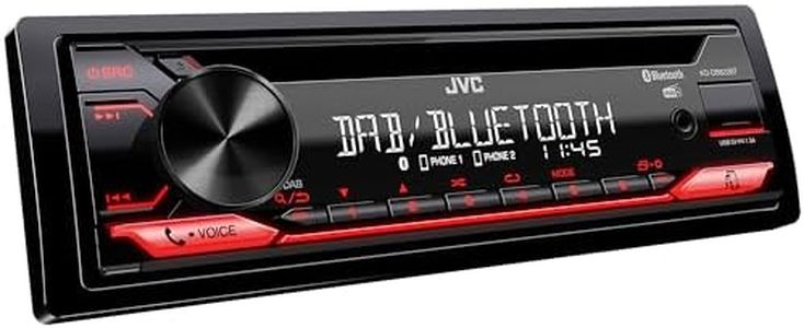 JVC KD-DB622BT CD Car Radio with DAB+ and Bluetooth Hands-Free Kit (Sound Processor, USB, AUX-in, Spotify Control, 4 x 50 Watt, Red Button Lighting, Without Antenna)