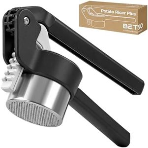 Potato Ricer - Betso Effortless Double-Gear Potato Ricer and Masher - Heavy-Duty Vegetable Press for Perfect Mashed Potatoes, Dishwasher Safe
