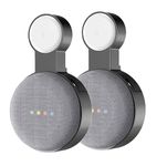 CUHIOY Wall Mount Holder for Google Nest Mini(2nd Gen), 2 Pack Speaker Stand for Google Nest Mini with Cord Management, Perfect Outlet Wall Mount Accessories for Google Nest Mini (Black)