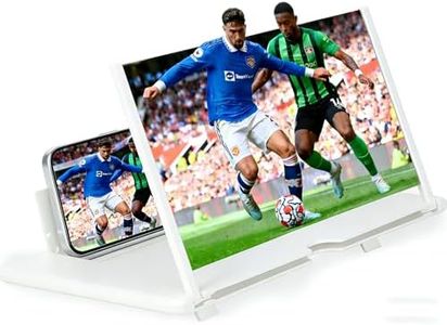 16 Inch Phone Magnifier Screen, 3D HD Magnifying Projector Screen Enlarger for Movies, Videos and Gaming, Foldable Phone Stand with Screen Amplifier, Compatible with All Smartphones