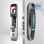 Denler DFLv1 Smart Lock Digital Door Lock 3D Face Recognition, LCD & Camera, Inbuilt Wi-Fi, RF Remote, Fingerprint, RFID Card, PIN, Key