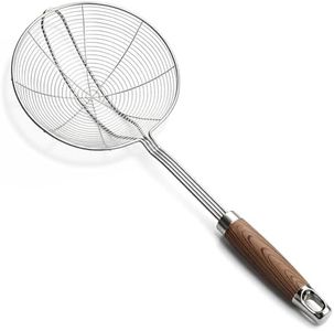 IQCWOOD Spider Strainer Skimmer Spoon Stainless Steel, 6.3"