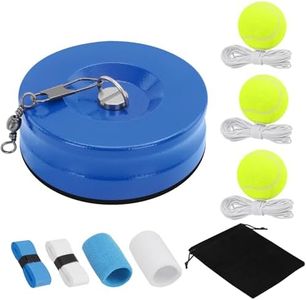 CHEGIF Tennis Trainer Set with 3 Rebound Balls, Tennis Training Equipment with Iron Base, Portable Tennis Training Tool, Tennis Rebounder Kit for Beginners Sport Exercise and Individual Training