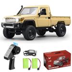 Hylukon Remote Control Car, 1:12 Scale RC Off-Road Pickup for Kids Adults,4WD RC Trucks 2.4Ghz Rechargeable Remote Control Rock Crawler Car Toy with Controllable Headlights