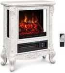 Vintage Electric Fireplace Stove, 1500W Freestanding Heater
