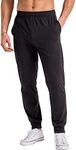 Hanes Originals Cotton Joggers, Jersey Sweatpants for Men with Pockets, 30" Inseam, Black, Large