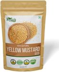 Organic Zing Yellow Mustard Seeds | Whole Yellow Mustard Seed for Pickles & Cooking | Raw Mustard Seeds (454 Gram)