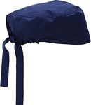 Associated Uniforms Premium Scrub Cap/Chef Cap Unisex with Sweat Band (Navy Blue)