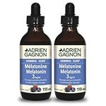 Adrien Gagnon - Liquid Melatonin 3 mg, for Faster and Softer Sleep, Wildberry Flavour, 110 ml, 2-pack