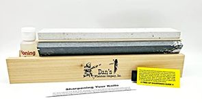 Dan's TRI-10 - Genuine 3 Stone 10" Tri-Hone, Arkansas Knife Sharpening System w/Silicon Carbide (Coarse), Soft (Medium) and Hard (Fine) Arkansas Novaculite Whetstones, Stone Size: 10" x 1 5/8" x 1/2"