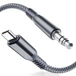 BASESAILOR USB Type C Aux Cable 1.2M,3.5mm Jack Adapter Extension Audio Cord for iPhone 16 15,Car Stereo,Headphone,Speaker,Samsung Galaxy Z Fold Flip,A34 A54 S22 S23 S24,iPad 9 10 Pro Air 4 5 Mini 6