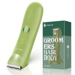 VIKICON Body Hair Trimmer for Men, Manscape Ball & Pubic Trimmer with Ceramic Blade & LED Light, Electric Mens Groin Shaver for Private Parts, Adjustable Lengths,USB-C, Gift Set for Men