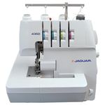 Jaguar Starter Overlocker Serger 435D, 3-4 Thread, Colour-Coded Threading, Differential Feed, 91W, LED Light, Includes Accessories.