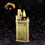 Laicengo Vintage Trench Lighter Kerosene Copper Lighter, Windproof Brass Lighter for Men Dad Husband (Fuel Not Included)