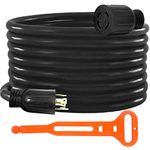 VEVOR 50FT 30 Amp Generator Extension Cord 4 Wire 10 Gauge Generator Cord 125V-250V Generator Power Cord Twist Lock Connectors