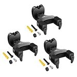 Donner Locking Guitar Wall Mount 3-Pack, Auto Lock Guitar Wall Hanger For Guitar Bass, Black