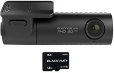 BlackVue New DR590W-1CH 64GB, Car Black Box/Car DVR Recorder, Full HD 1080p Front, 60FPS, Built-in Wi-Fi, G Sensor, 64GB SD Card + HDVD Warning Sign Included