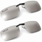 AoHeng 3D Clip on Glasses,Used in Cinemas,Theaters,Clearer Brighter Lightest Most Comfortable and NO Visual Interference(RealD&IMAX) 2 PACK