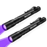 MXLEGNT UV Black Light Flashlight: 2 Pack 395nm Torch Pen Inspection Lamp for Pet Urine Detection - Ideal for Dog Cat Urine Pet Stains, Bed Bug on Carpet/Rugs/Floor