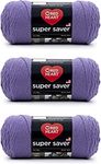 Red Heart Super Saver Lavender, 3 Pack of 7oz/198g-Acrylic-#4 Medium-364 Yards, Knitting/Crochet