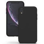 YATWIN Silicone Back Case for iPhone XR, Soft-Touch Phone Back Cover for Apple iPhone XR - Black
