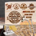 Branding Iron for Wood, Custom Wood Branding Iron Stamp with Logo, Personalized Branding Iron for Meat Wood Plastic Leather BBQ Cake - Own Design - 4in