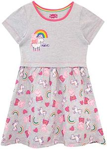 Peppa Pig Girls Unicorn & Rainbows Dress Multicoloured Age 3 to 4 Years